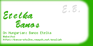 etelka banos business card